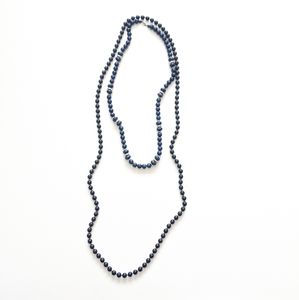 SET Vintage Navy Blue Beaded Necklaces